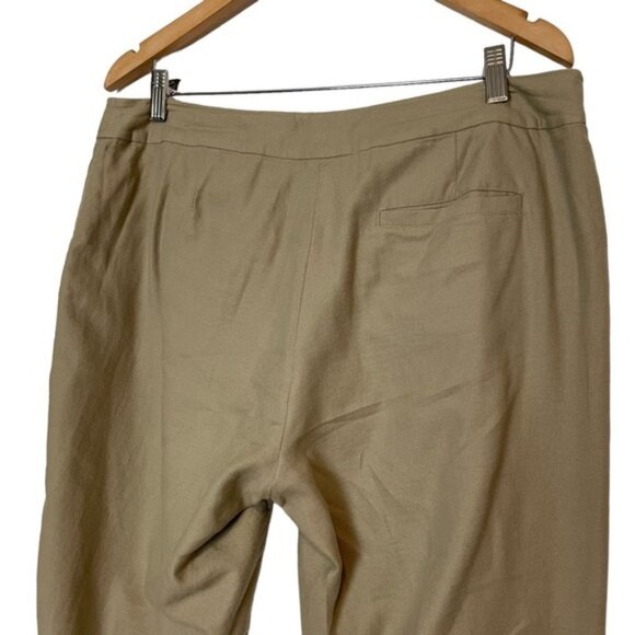 Eileen Fisher beige tan cotton capris casual pants size M - Picture 4 of 11